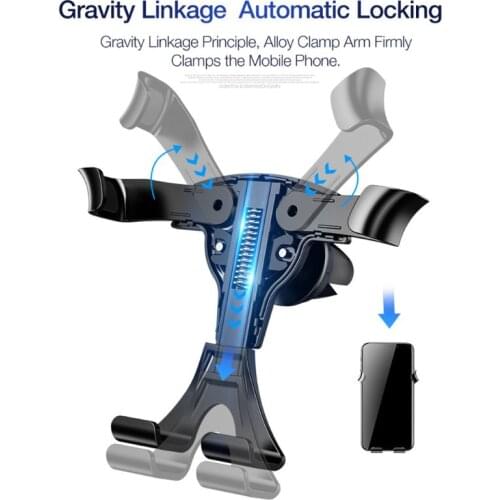 G5AD Universal Car Accessories Bracket Smart Phone Gravity Holder Air Vent Clip Mount Stand