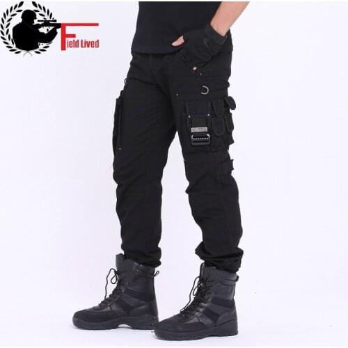 Military Cargo Pants Men Loose Baggy Tactical Trousers male Casual Cotton Cargo Pants Men Multi Pockets Big size 2020