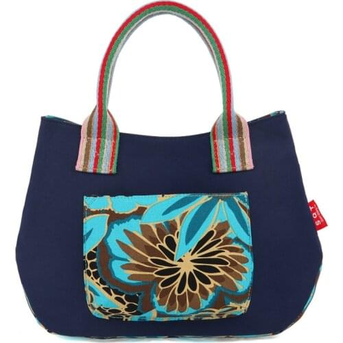 Contrast Color National Womens Bag Printing Womens Handbag Brand Encryption Canvas Bag Fashion Womens Handbag Small Bag