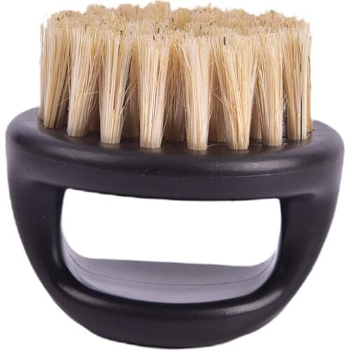 1 Pcs ABS Ring Design Horse Bristle Men Shaving Brush Plastic Portable Barber Beard Brushes Salon Face Cleaning Razor Brush
