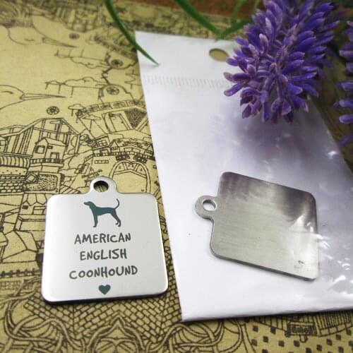 20pcs--"American English Coonhound"dog lover stainless steel charms more style for choosing DIY Charms pendants for necklace