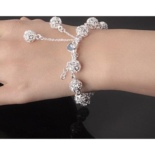 Hollow Ball Bracelets Women Long Chain Bracelet Fashion Jewelry Female Hand Decorations Accessories Alloy pulseras mujer moda