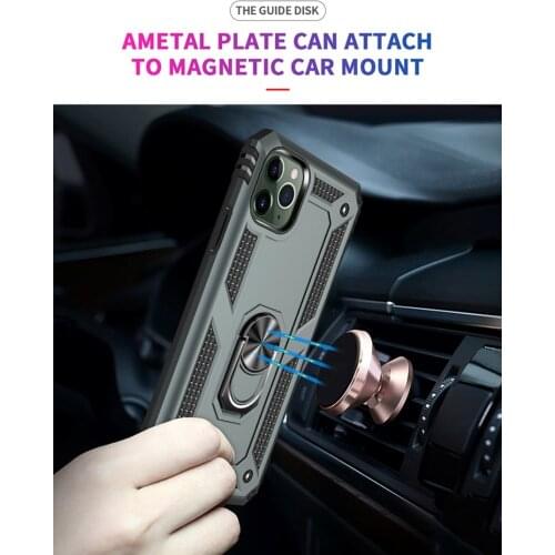 Sumkeymi Shockproof Armor Phone Ring Magnetic Holder Case For Iphone 6 7 8 plus X XR XS Max SE 2020 11 12 Pro Max Hand Band Case