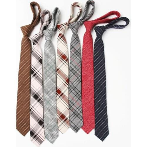 Brand Ties for Men 100% Cotton Mens Necktie Causal Narrow Plaid Tie For Man Bussines Corbatas Bridegroom Party Slim Neckties