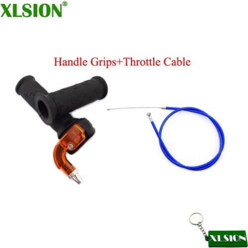 XLSION Gas Carburetor Throttle Cable Twist Handle Grips For 2 Stroke 47cc 49cc Mini Moto Dirt Kids ATV Quad Super Pocket Bike
