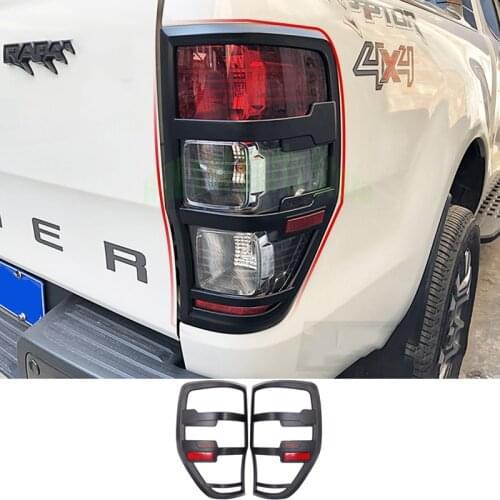 Wildtrak Raptor Tail Light Cover Black Matte Exterior Rear Lamp Hoods Accessory For Ford RANGER Accessories 2012-2019 T6 T7