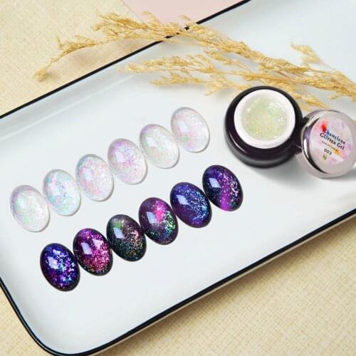 Nail Polish Exquisite Glossy Chameleon Color Glitter Nail Gel Mixed Color Nail Polish Flash Magic Glue Rayon Chameleon Nail Glue