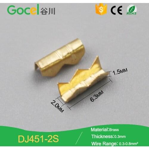 Brass tooth-shaped terminal u shape terminal connector DJ451-2