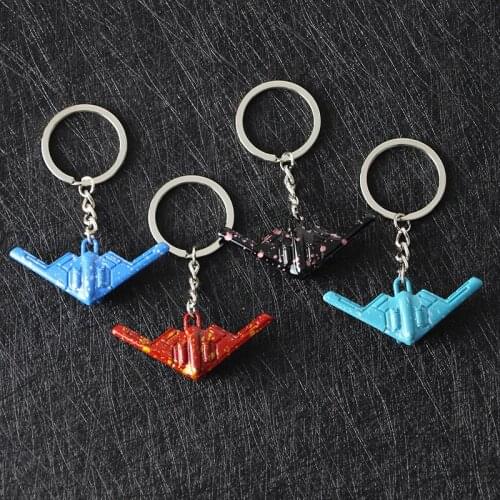 Fashion Colorful Keychains For Men Car Bag KeyRing Air Plane Model Fighter Toy Air Plane Model Fighter Aircrafe Travel Gift