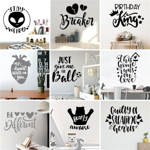 Fashion Quotes Phrase Art Wall Sticker For Kids Room Decoration Stickers Mural Office Wallpaper For Classroom