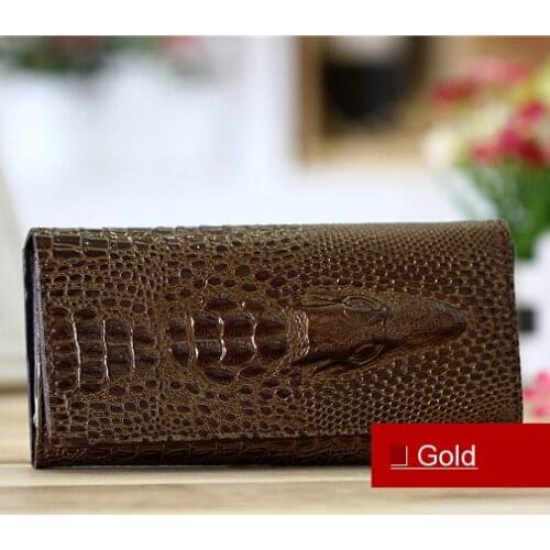 Fashion New High Quality Women Wallets Crocodile Pattern PU Leather Multi Colors Card Holders Clutch Wallet For Free Shipping
