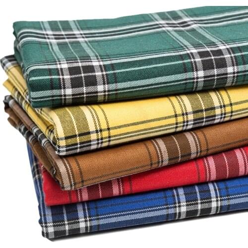 New Plaid Cotton Polyester Fabric For Man Shirt And Woman Dress Shirt 50*140Cm /Piece TA5289