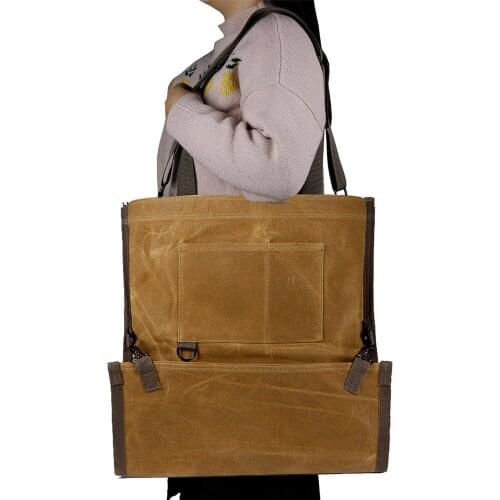 Picking Pack Garden Apron Farm Helper Adjustable Buckle Waterproof Durable Wet Wax Canvas Handfree Gardening Tools Vegetable Bag