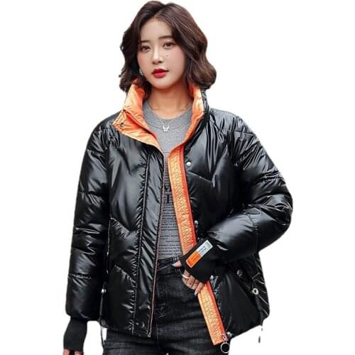 2021 New Winter Parkas Women Jacket Coat Casual Thick Warm Short Overcoat Outerwear Female Cotton Padded Parka Jackets Plus Size