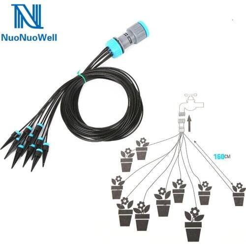Nuonuowell 1Set Garden Drip Irrigation System Auto Drip Arrow Greenhouse Home Flowers Drop Emitter Watering Saving Kits