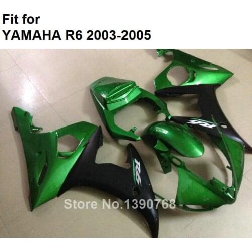 Bodyworks Fairing Kit For YAMAHA Metallic Green Black R6 2003 2004 2005 Fairings YZF R6 03 04 05 HZ60