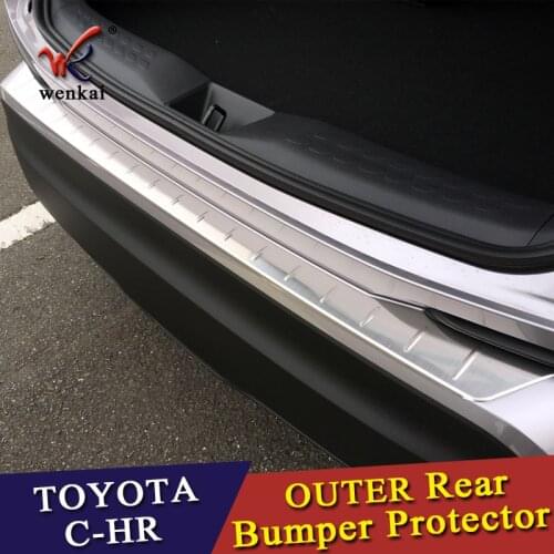 FIT FOR 2017 TOYOTA CHR C-HR REAR BUMPER PROTECTOR CARGO STEP PANEL COVER SILL PLATE TRUNK TRIM GARNISH
