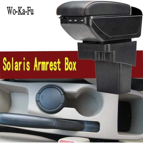 Car Armrest For Hyundai I Accent RB Solaris 2011-2016 Centre Console Storage Box Arm Rest 2012 2013 2014 2015