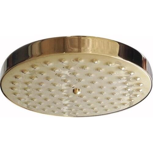 Polished Gold Color Brass Bathroom Rainfall Top Spray Rain Shower Head Accessories(Standard G1/2".)dsh042