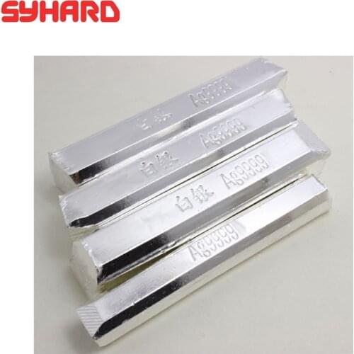High Purity 9999 Silver Bullion Ag Ingot 10g 20g 50g 100g