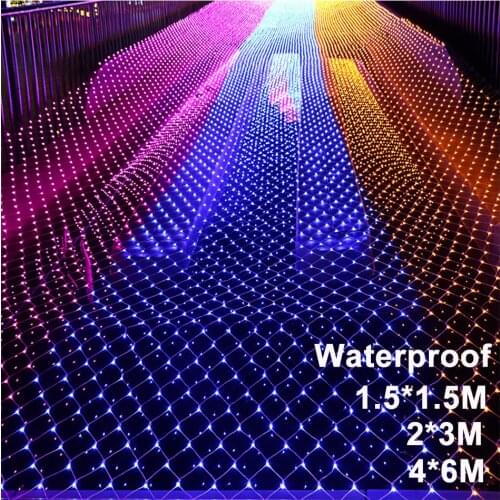 LED Mesh Christmas Fairy Lights Decoration Outdoor LED Net Light Garden Decorative Waterproof 220V 110V Wedding Party Holiday