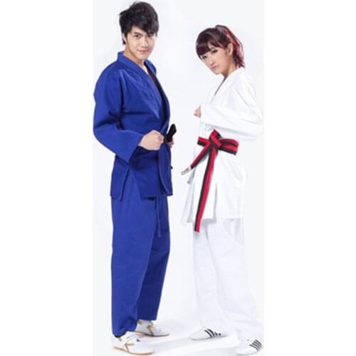 Brazilian Jiu-Jitsu Gi BJJ Youth Kenpo Karate Uniform for Men Women Kids Dobok Boys Taekwondo ITF Sparring Blue Adult Judo