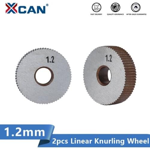 XCAN 2pcs 1.2mm Wheel Lathe Knurling Tools Diameter 28mm HSS Linear Knurling Wheel