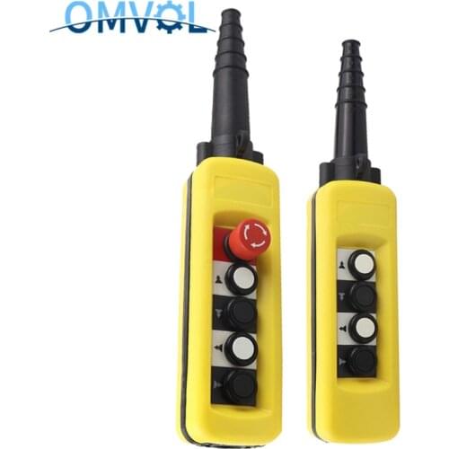 1PC 4 buttons dual speed Waterproof hoist push button switch, crane switch,pendant controller