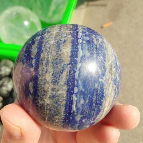 1pc 45-55mm Drop Shipping Good Ocean Blue Natural Lapis Lazuli Quartz Crystal Sphere Ball As Gift For Reiki Home Decoration