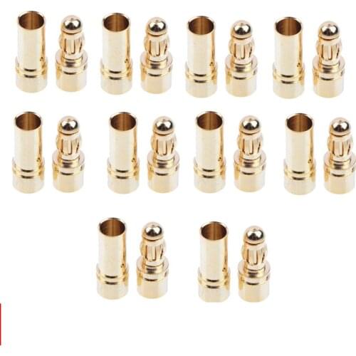 20/40pcs 3.5mm Gold Bullet Banana Connector Plug For ESC Battery Motor (10/20 pair)