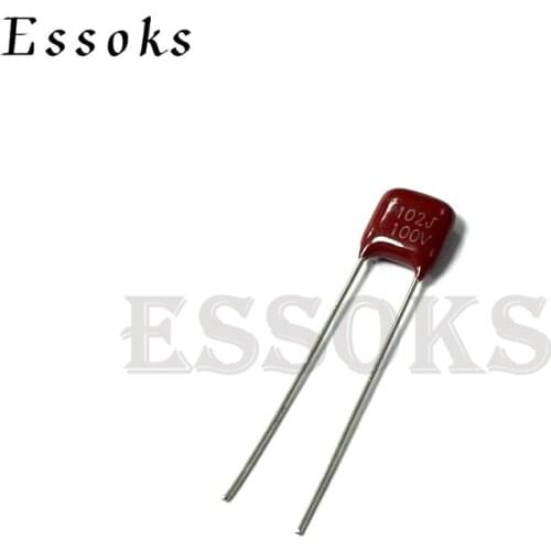 20PCS 100V102J 0.001UF Pitch 5mm 1NF 100V 102 102J CBB Polypropylene film capacitor