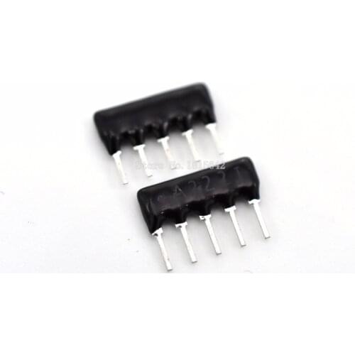 20PCS DIP exclusion 5pin 2.2K 2K2 ohm 5 PINS A222J 2.2KR Network Resistor array A05-222J