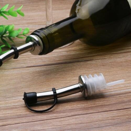 3pcs Stainless steel wine stopper Bottle Pourer Nozzle Olive Oil wine Dispenser Mouth Levert for whisky Cocktail Bar Accessories