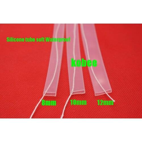 5 meter Silicone tube soft Waterproof 12mm Width With White Line Applicable for 8mm/10mm/12mm Width LED Strip