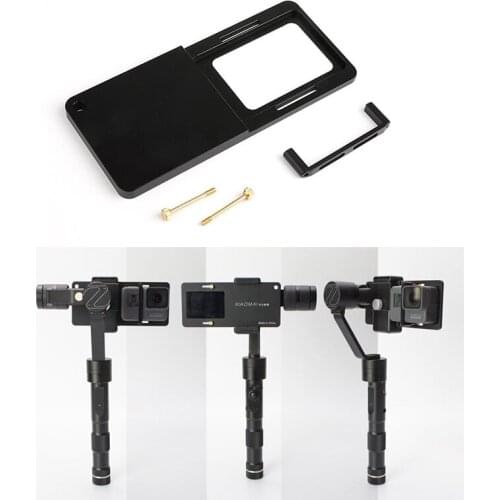 Adapter for GoPro Hero 5/4/3/3+ Xiaoyi 4K Switch Mount Plate for DJI osmo Mobile Zhiyun Smooth Q C 4 R Smartphone Gimbal