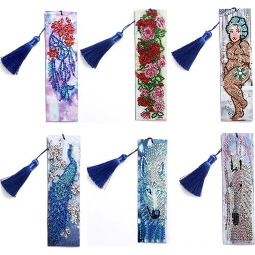 Diamond Bookmark Handmade with Tassel Full Drill Diamond Painting Decor Book Mark Bookmark Art Craft for Office Supplies