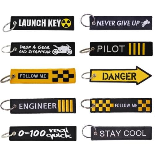 Car Keychain Motorcycle Key Ring Launch Keychains For Motorcycles And Cars Key Tag Embroidery OEM Motorcycle Lock Candado Moto