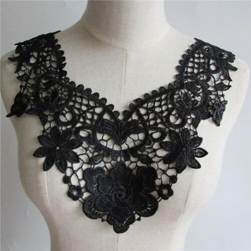 Popular style Lace Collar U-shaped Sewing Applique Embroidery Fabric Lace Neckline Supplies Clothing Decoration Accessories