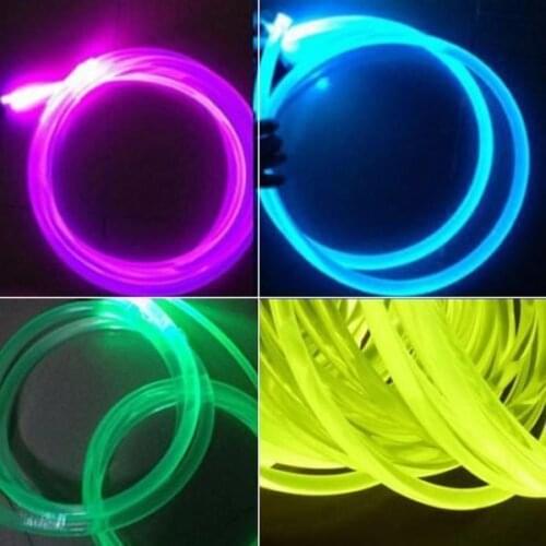 Long 1M PMMA Side Glow Optic Fiber Cable 1.5mm/2mm/3mm Diameter for Car LED Lights Bright ALI88