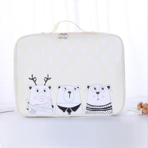 Men and women travel bag large capacity suitcase anime bear trolley case storage bag waterproof luggage bag family storage bag