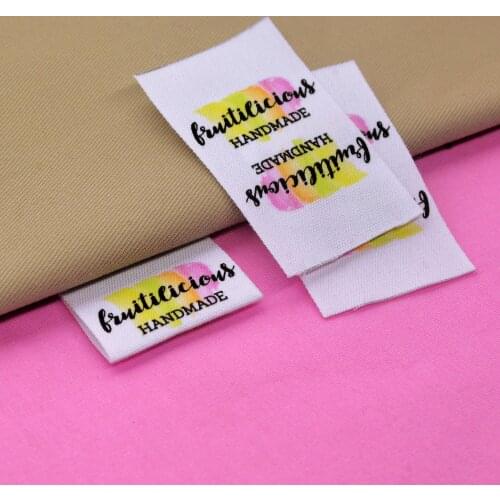 Custom Clothing Labels , Personalized Brand, Cotton printed Tags, Handmade label, Logo or Text, Watercolor Labels (FR097)