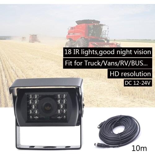 Bus/Truck/Trailer Rear View Camera Cars Parking Reversing Night Vision Camera With 18 IR Lights DC12V-24V Aviation Connector