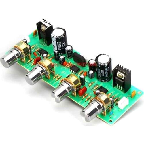KYYSLB Dual AC12~15V NE4558 Amplifier Front DIY Fever Tone Board with High and Low Sounds Left and Right Balance Tuning Board