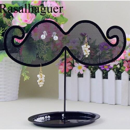 Hot Sale European Black Beard Iron Jewelry Rack Earrings Necklace Storage Rack Jewelry Display Props Pendant Jewellery Organizer