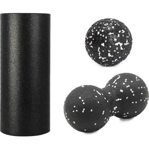 Massage Roller EPP Foam Roller Set (30cm Roller+10cm Massage Ball+24*12cm Peanut Ball) for Physical Therapy & Exercise Muscle