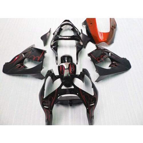 Bodywork Fairings For Kawasaki Ninja ZX9R zx 9r 2003 2002 02 03 Fairing Kit Customize Free /Red Flame XX100