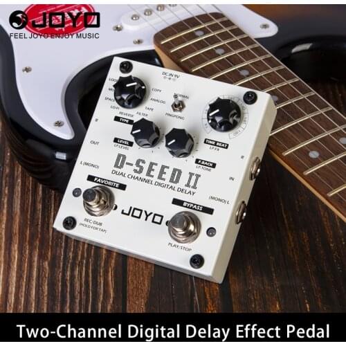 JOYO D-SEED-II Guitar Effects Pedal Dual Channel Digital Delay Looper Recording Function Simulation Analog Reverse Effects