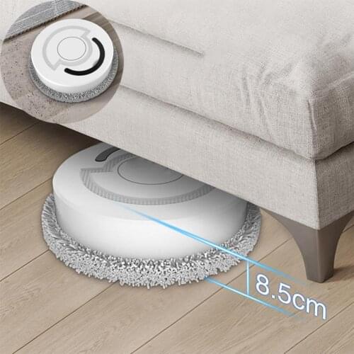 Robotic Vacuum Handsfree Dual-use ABS Automatic Rotating Mop Cleaner for Debris