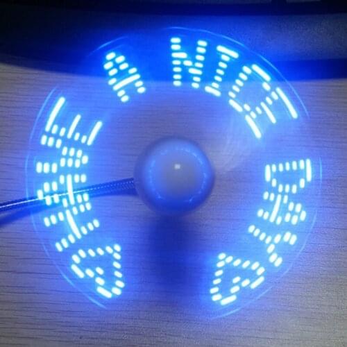 Hand Adjustable Fan Mini USB Fan portable gadgets Flexible Gooseneck LED Clock Cool For laptop PC Notebook Real Time Display