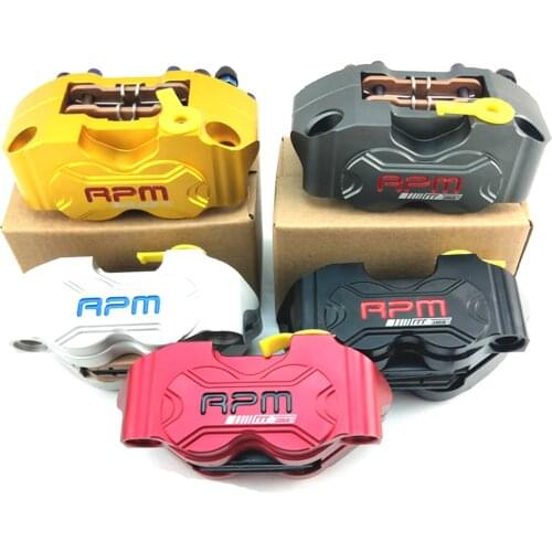 Universal RPM Disc Brake Caliper Moto Front 4 Piston 82mm Mounting 200/220 For Yamaha Kawasaki Scooter Rsz Jog Force Dirt Bike